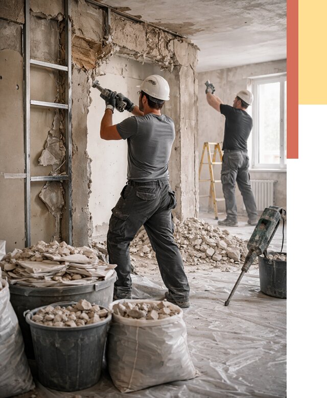 Демонтажные работы в Кирово-чепецке от 2936 руб. — услуги и цена под ключ | ОТДЕЛОЧНИК-Крв