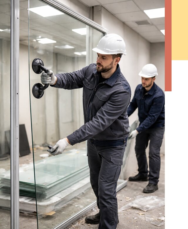 Демонтаж стеклянных перегородок в Кирово-чепецке от 3480 руб. — быстро и недорого | ОТДЕЛОЧНИК-Крв