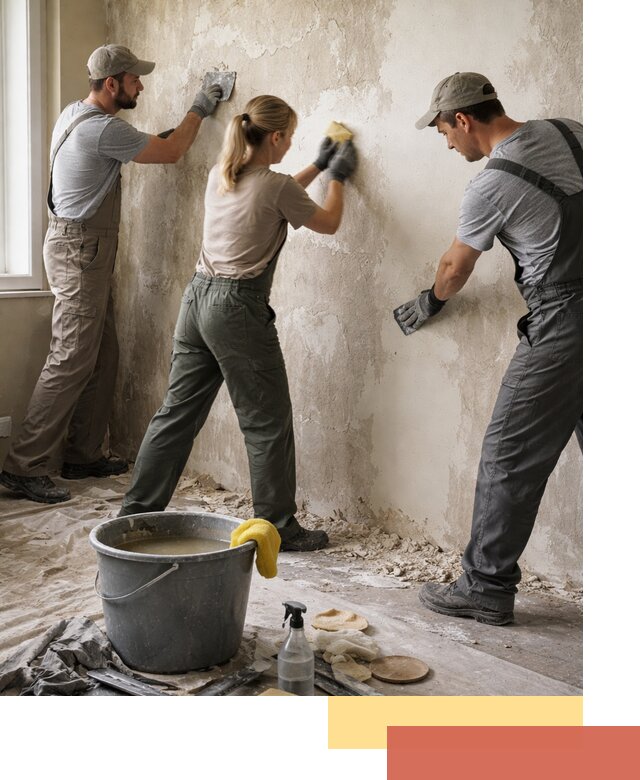 Очистка стен от клея и грунтовки в Кирово-чепецке качественно и быстро