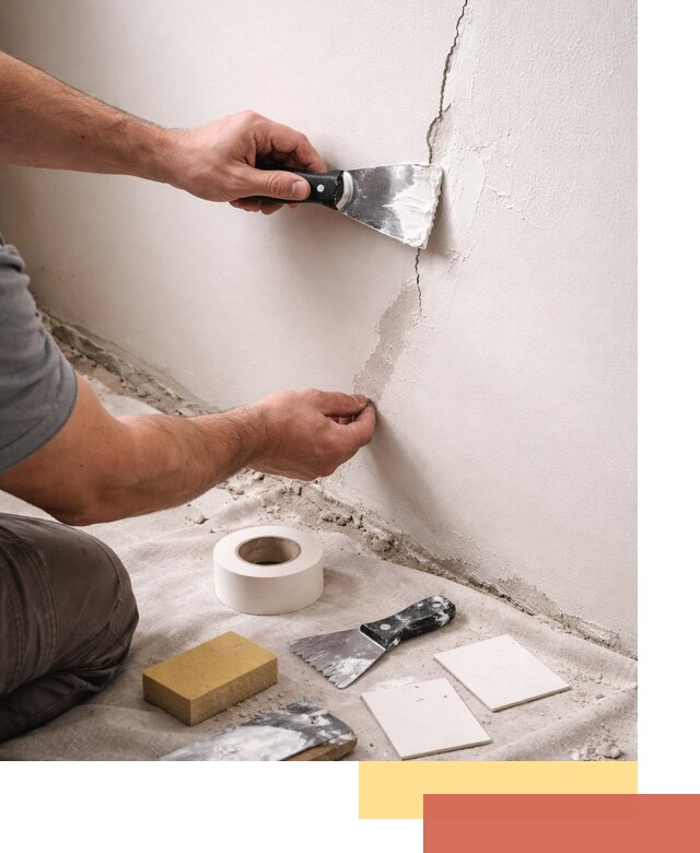 Заделка трещин и сколов в стенах и потолках в Кирово-чепецке