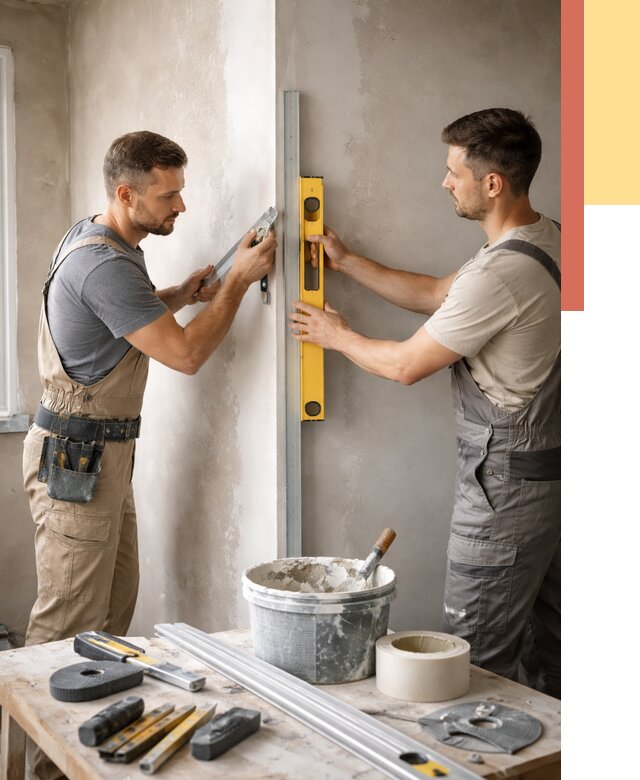 Выведение углов стен в Кирово-чепецке от 2012 руб. быстро и недорого | ОТДЕЛОЧНИК-Крв