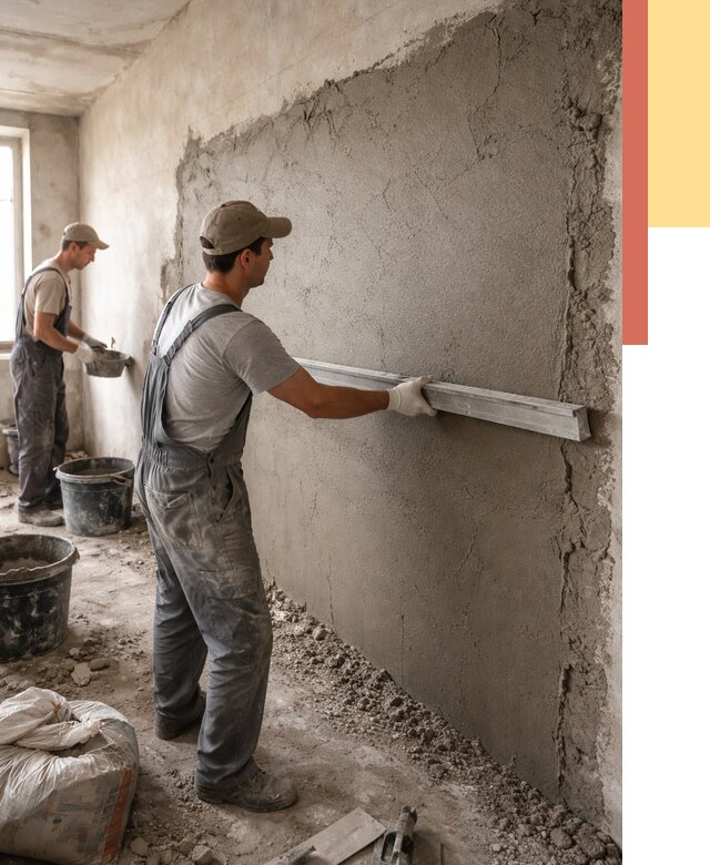 Цементная штукатурка стен в Кирово-чепецке от 4893 руб/м2 — быстро и недорого | ОТДЕЛОЧНИК-Крв