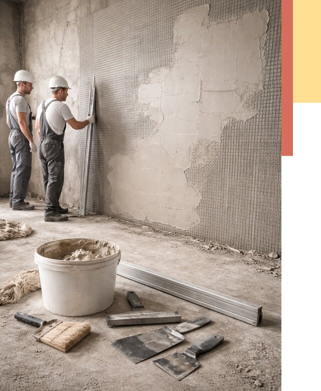 Штукатурка стен по сетке в Кирово-чепецке от 5981 руб./м2 — быстро и недорого | ОТДЕЛОЧНИК-Крв