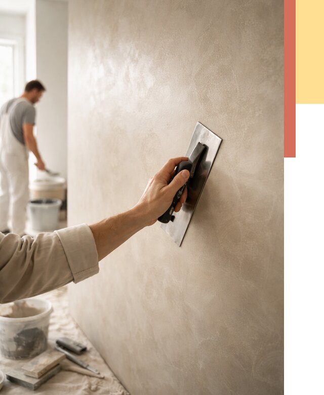 Венецианская штукатурка в Кирово-чепецке от 3806 руб/м² — нанесение стен под ключ | ОТДЕЛОЧНИК-Крв