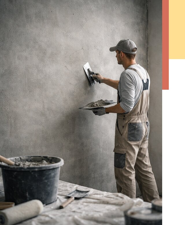 Декоративная штукатурка под бетон в Кирово-чепецке от 2719 руб./м² — нанесение под ключ | ОТДЕЛОЧНИК-Крв