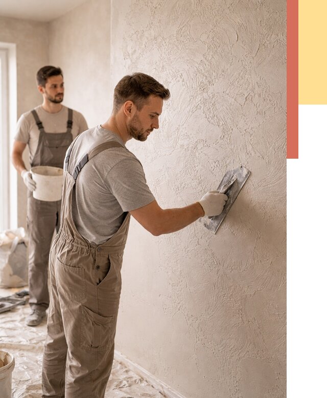 Фактурная штукатурка стен в Кирово-чепецке от 4567 руб./м² — заказать под ключ | ОТДЕЛОЧНИК-Крв