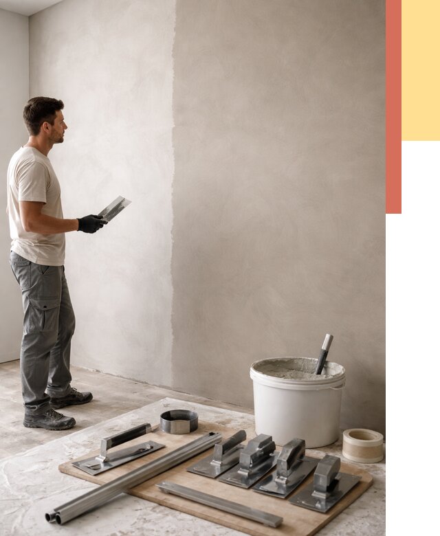 Нанесение микроцемента на стены в Кирово-чепецке от 3480 руб./м2 под ключ | ОТДЕЛОЧНИК-Крв