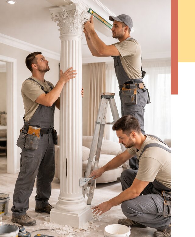 Установка декоративных колонн в Кирово-чепецке от 13049 руб. под ключ | ОТДЕЛОЧНИК-Крв