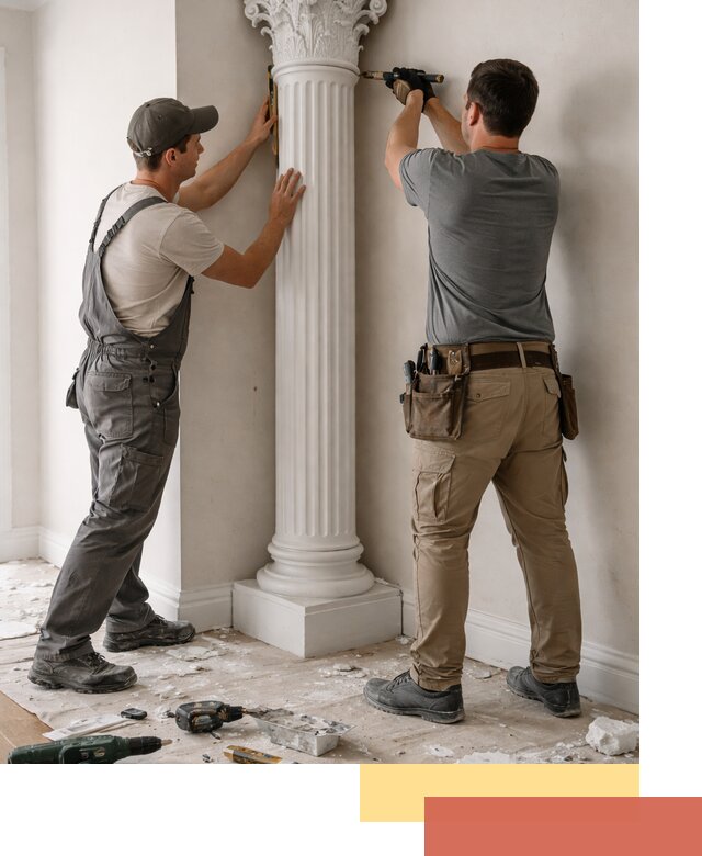 Установка декоративных колонн в Кирово-чепецке под ключ