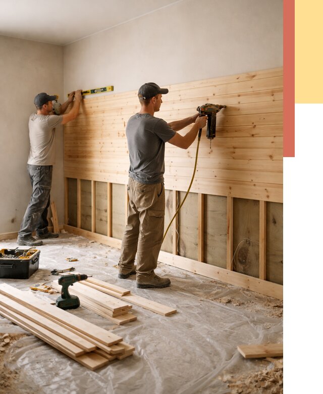 Монтаж деревянной вагонки на стены в Кирово-чепецке от 8156 руб. | Услуги монтажа вагонки | ОТДЕЛОЧНИК-Крв