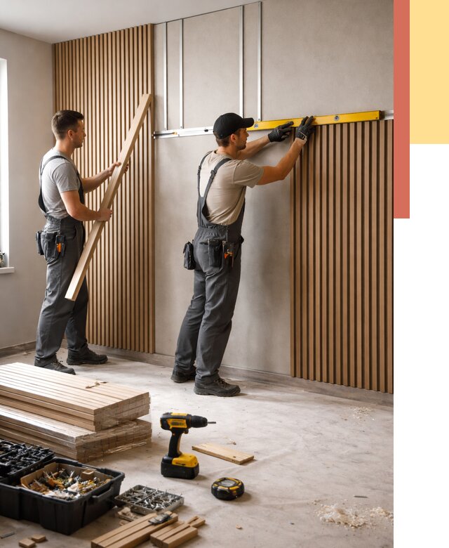 Монтаж реечных панелей на стены в Кирово-чепецке от 1305 руб. — быстро и недорого | ОТДЕЛОЧНИК-Крв