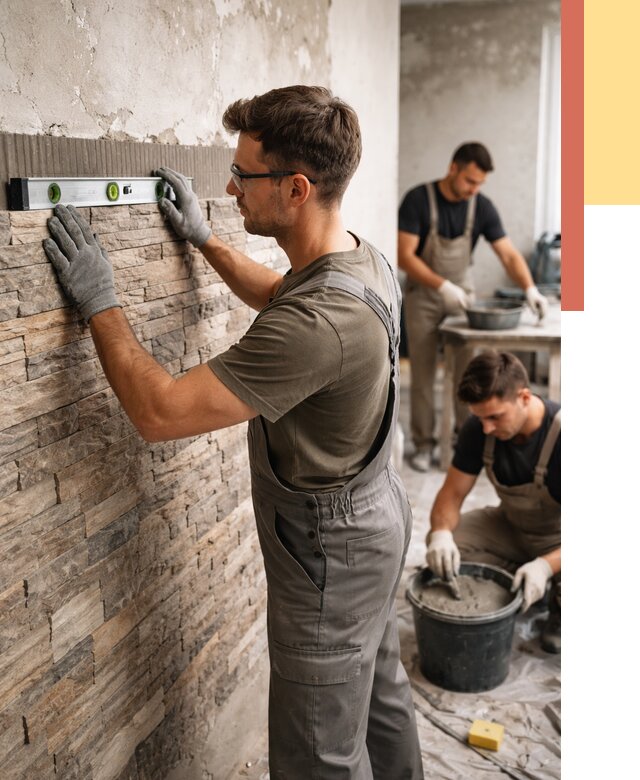 Монтаж искусственного камня в Кирово-чепецке от 4893 руб. под ключ | ОТДЕЛОЧНИК-Крв