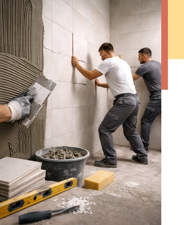 Укладка плитки на стены в Кирово-чепецке от 924 руб. — качественно и недорого | ОТДЕЛОЧНИК-Крв