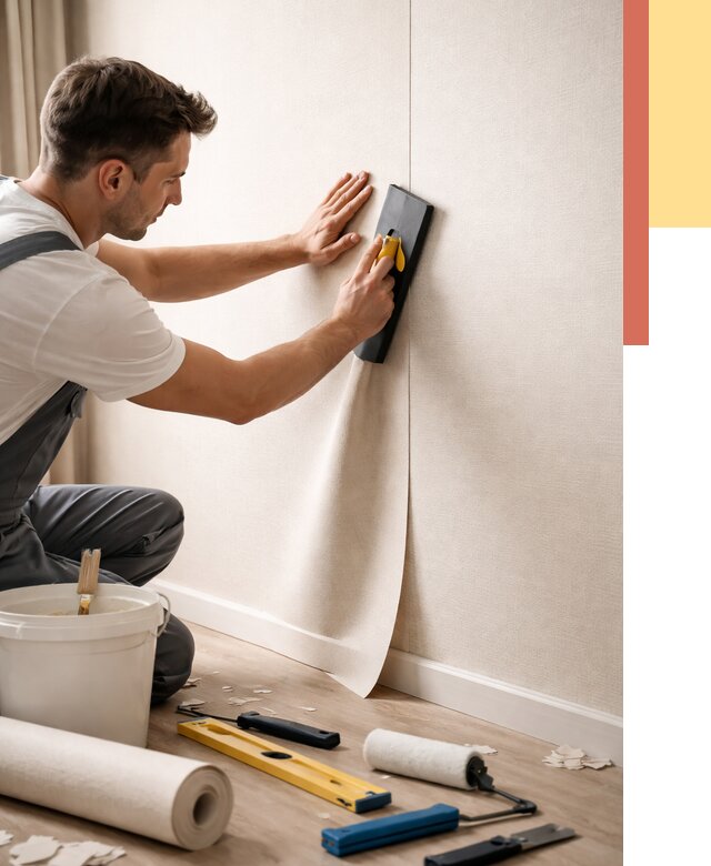 Поклейка виниловых обоев в Кирово-чепецке от 4893 руб. | Быстро и недорого — ОТДЕЛОЧНИК-Крв