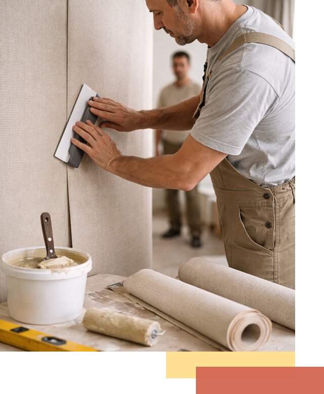 Поклейка текстильных обоев в Кирово-чепецке профессионально и аккуратно