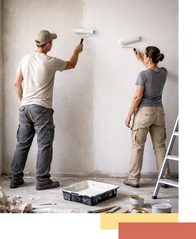 Окраска стен по стеклохолсту в Кирово-чепецке качественно и долговечно