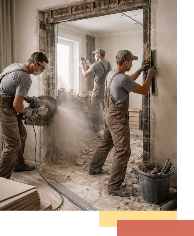 Расширение дверного проема под установку новой двери в Кирово-чепецке