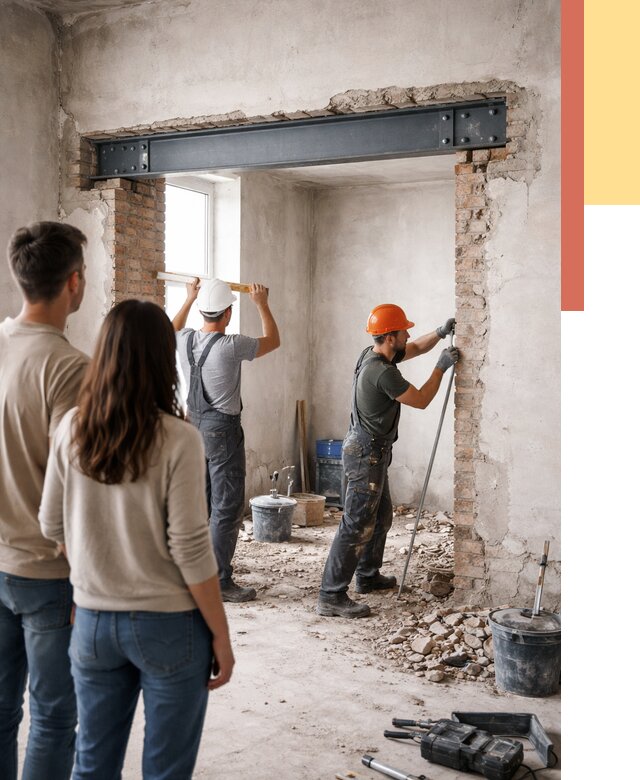 Усиление проема в стене в Кирово-чепецке от 10330 руб. — усиление дверного проема металлоконструкцией | ОТДЕЛОЧНИК-Крв