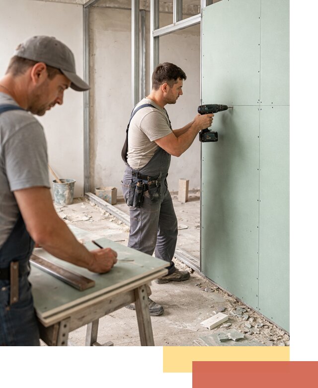 Перегородки из влагостойкого гипсокартона под ключ в Кирово-чепецке