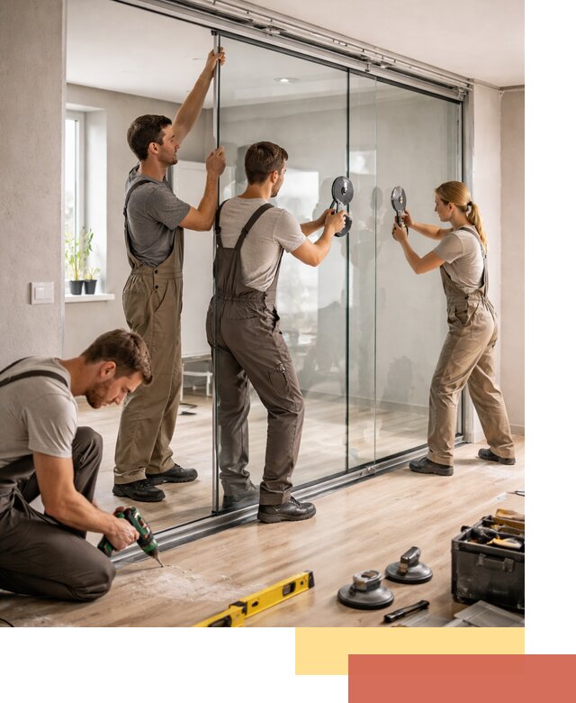 Изготовление стеклянных перегородок на заказ в Кирово-чепецке