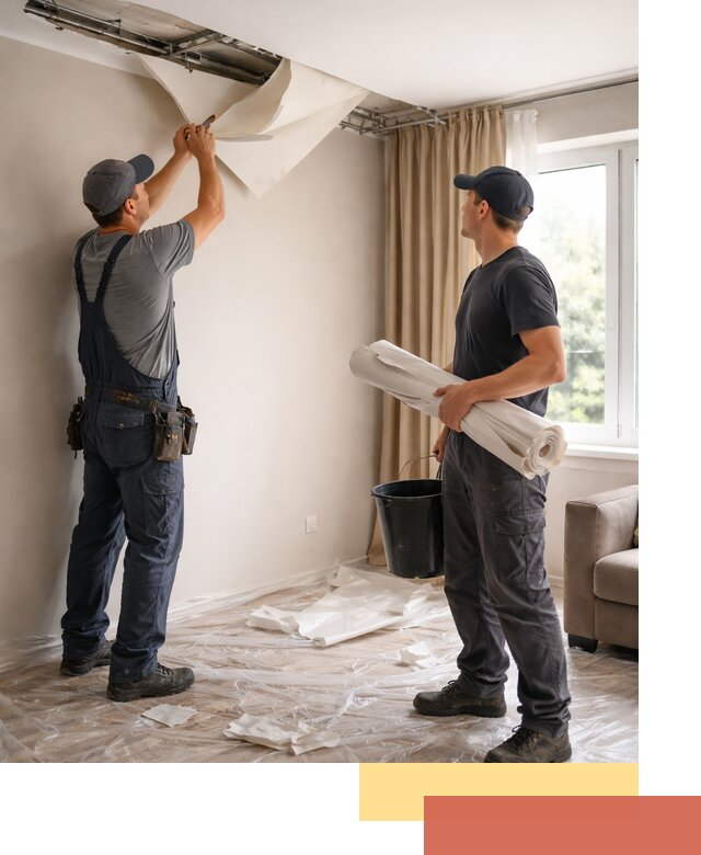 Демонтаж натяжного потолка в Кирово-чепецке быстро и аккуратно