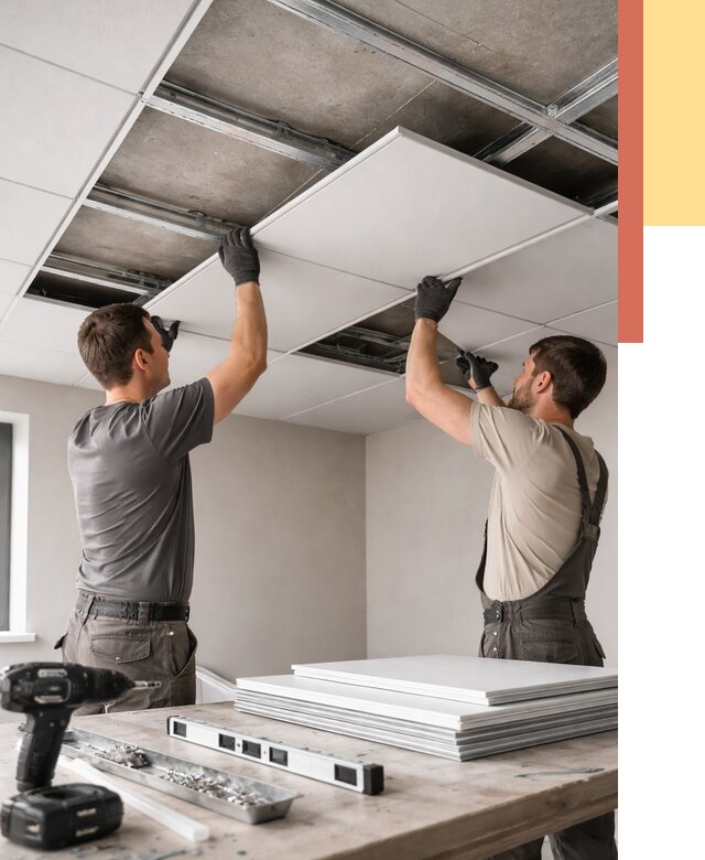 Монтаж кассетного потолка в Кирово-чепецке от 4893 руб/м2 — установка и сборка | ОТДЕЛОЧНИК-Крв