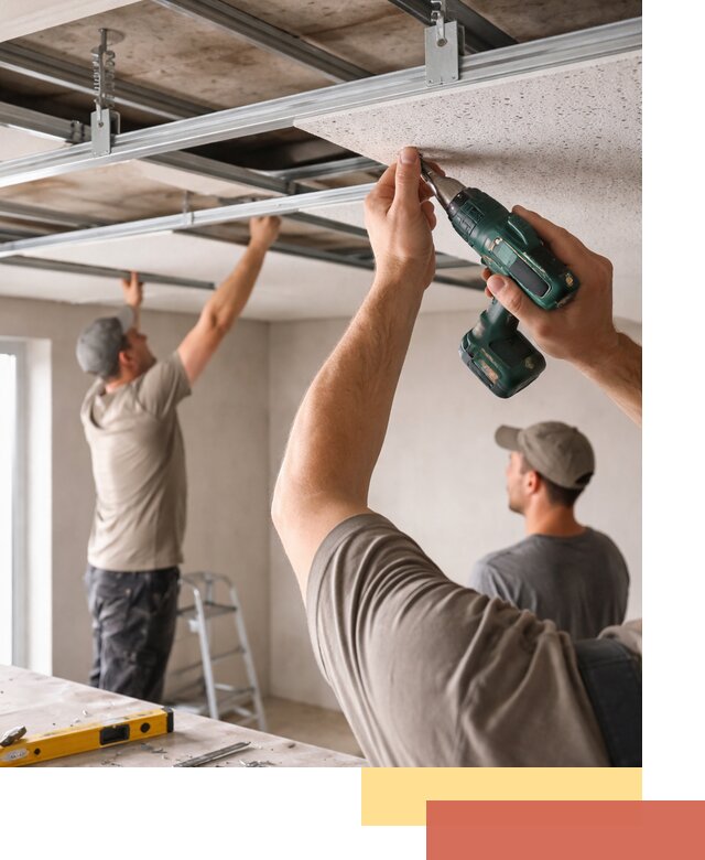 Монтаж акустического потолка в Кирово-чепецке под ключ