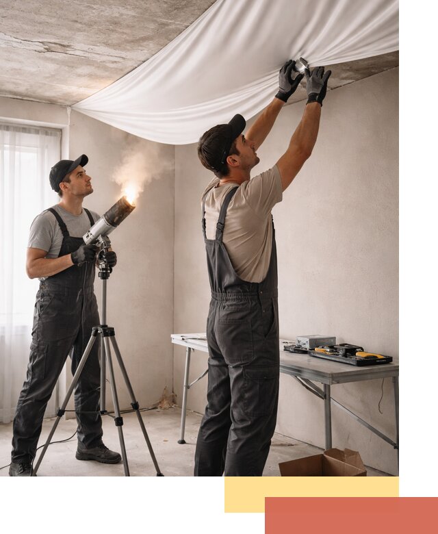 Установка натяжного потолка под ключ в Кирово-чепецке