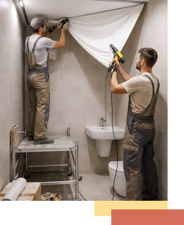 Монтаж натяжного потолка в санузле в Кирово-чепецке