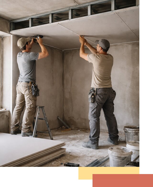 Короб из гипсокартона на потолке под ключ в Кирово-чепецке