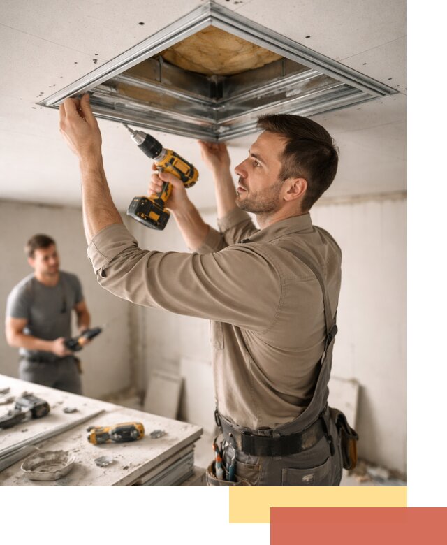 Монтаж люка в потолок из ГКЛ в Кирово-чепецке