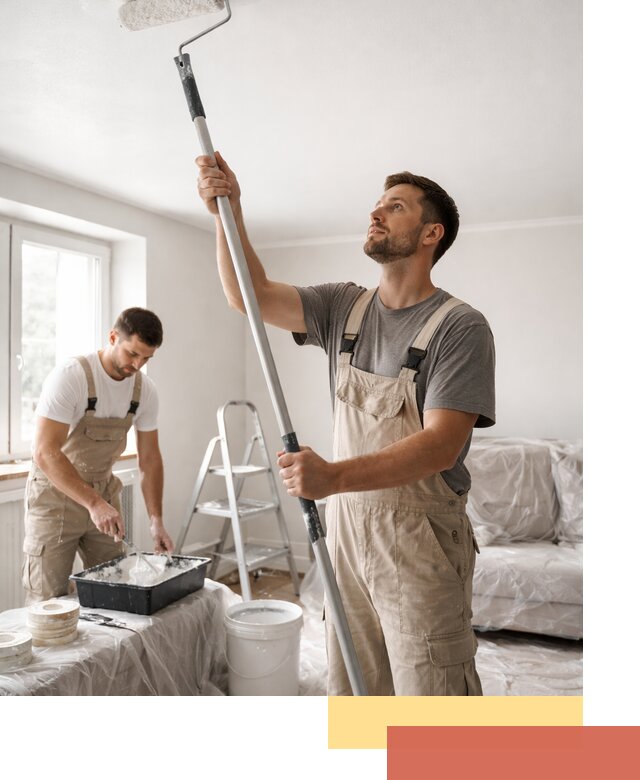 Покраска потолка водоэмульсионной краской в Кирово-чепецке