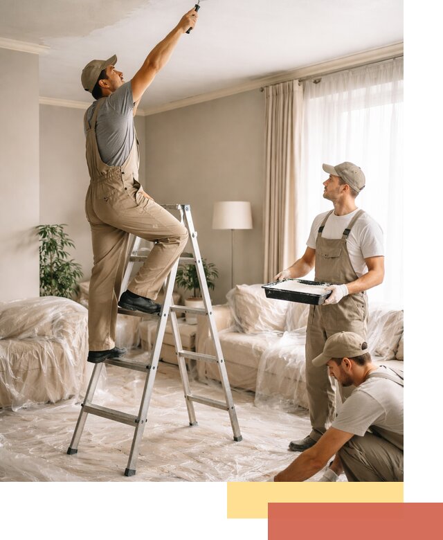 Покраска потолков акриловой краской в Кирово-чепецке качественно и быстро