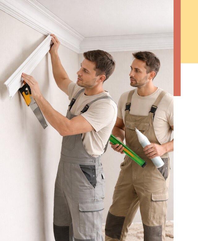 Монтаж потолочного плинтуса в Кирово-чепецке от 2501 руб. — быстро и недорого | ОТДЕЛОЧНИК-Крв