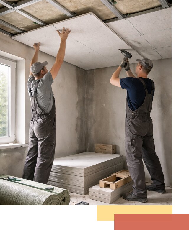 Шумоизоляция потолка панелями ЗИПС в Кирово-чепецке